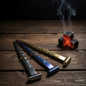 Charcoal tong-metal with hammer-20cm